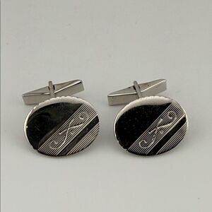 Vintage Sterling Silver Elegant Cufflinks